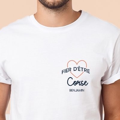 Tee shirt personnalisé homme - Fier d'être Corse
