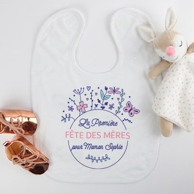 Bavoir bébé Personnalisable - Collection Première Fête des Mères