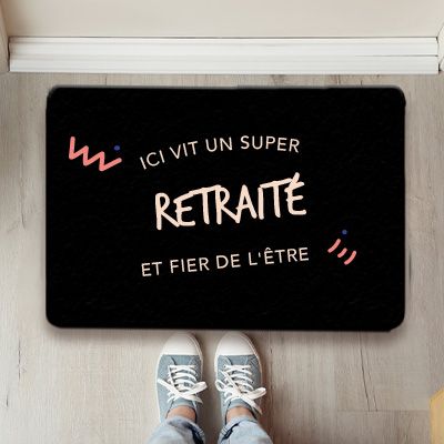 Paillasson personnalisé - Retraité
