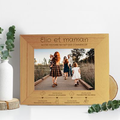 Cadre en bois personnalisé - Ligne de Vie