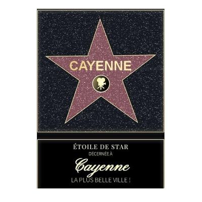 Affiche etoile de star personnalisé Cayenne