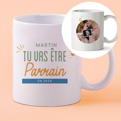 Mug personnalisé - Tu vas être parrain