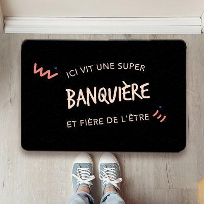 Paillasson personnalisé - Banquière
