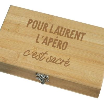 Coffret sommelier 5 accessoires personnalisé pour un Laurent