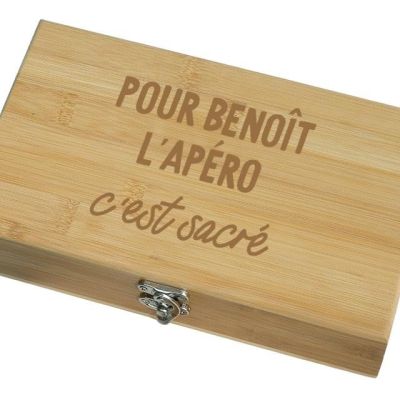 Coffret sommelier 5 accessoires personnalisé pour un Benoît