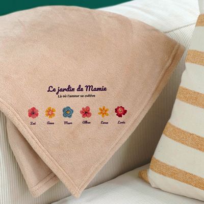 Plaid personnalisé - Famille fleurs