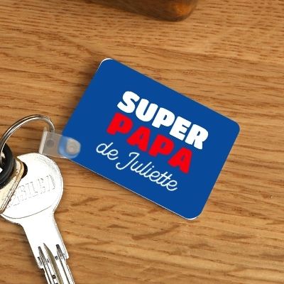 Porte-clé personnalisé - Super Papa