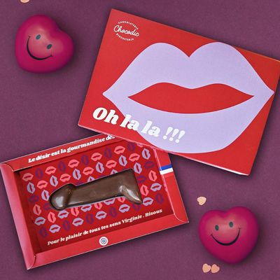 Zizi en chocolat avec message personnalisable - Erotique