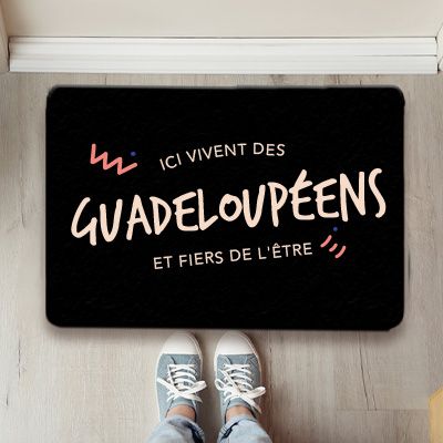 Paillasson personnalisé - Ici vivent des Guadeloupéens