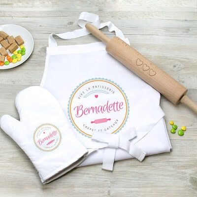 Tablier cuisine femme personnalisé campagne, fête des mères et grand mère -  Un grand marché