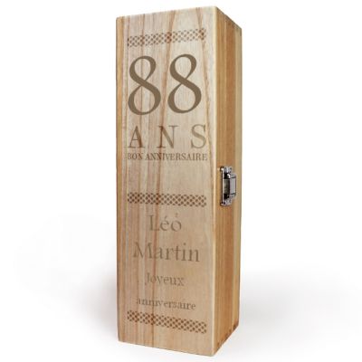 Caisse à vin personnalisable homme 88 ans