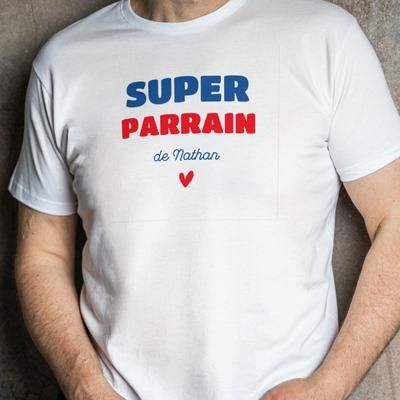 Tee shirt personnalisé homme - Super Parrain