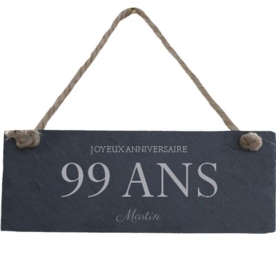 Plaque de porte personnalisable homme 99 ans