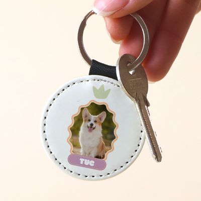 Porte-clés personnalisé en simili cuir - Pet Lovers Club