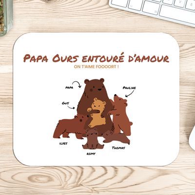 Tapis de souris personnalisé - Câlins d'Ours