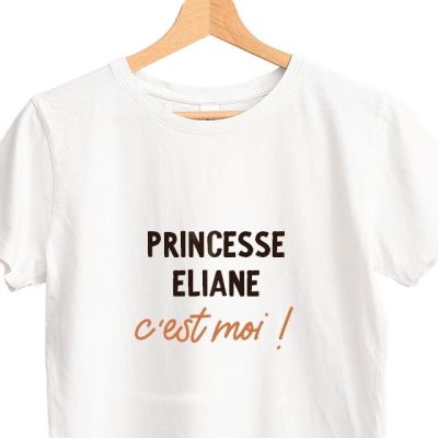 T-shirt blanc personnalisé pour une Eliane