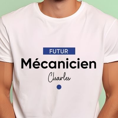 Tee shirt personnalisé homme - Futur mécanicien