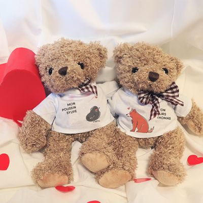 Duo d'oursons personnalisés - Couple d'animaux