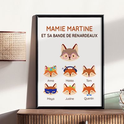 Affiche personnalisée - Mamie Renard et sa meute
