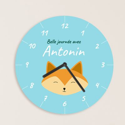 Horloge Personnalisable - Petit Renard
