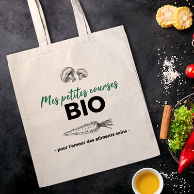 Tote Bag Personnalisable - Mes petites courses - 100% coton naturel