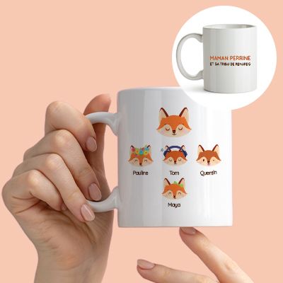 Mug personnalisé - Maman Renard et sa meute