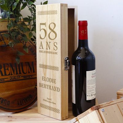 Caisse à vin personnalisée anniversaire - Âge