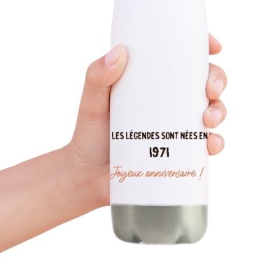 Gourde isotherme message générique femme née en 1971