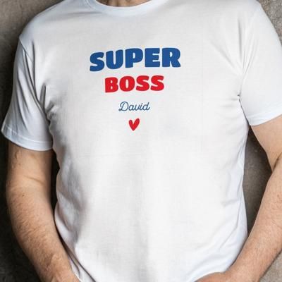 Tee shirt personnalisé homme - Super Boss