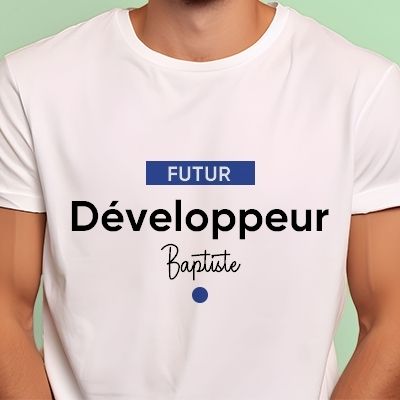 Tee shirt personnalisé homme - Futur développeur