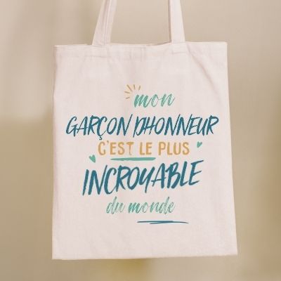Tote bag personnalisé - Garçon d'honneur le plus...