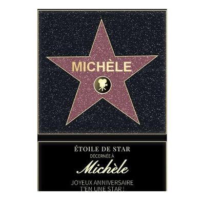 Affiche etoile de star personnalisée pour une Michèle