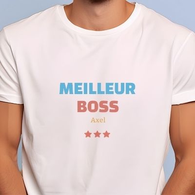 Tee shirt personnalisé homme - Meilleur Boss