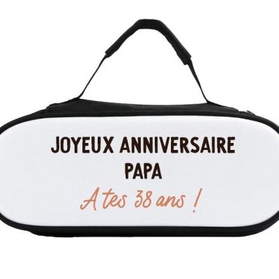 Sacoche de pétanque message papa 38 ans