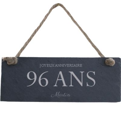 Plaque de porte personnalisable homme 96 ans