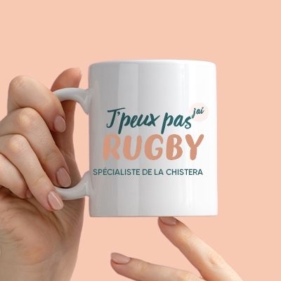 Mug personnalisé - J'peux pas j'ai rugby