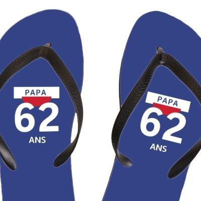 Tongs pastis  papa 62 ans