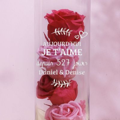 Vase personnalisé couple - Aujourd'hui je t'aime depuis