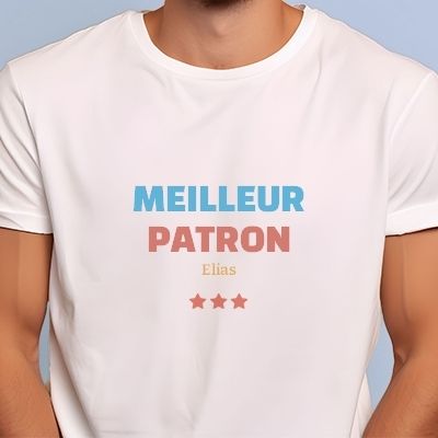 Tee shirt personnalisé homme - Meilleur Patron