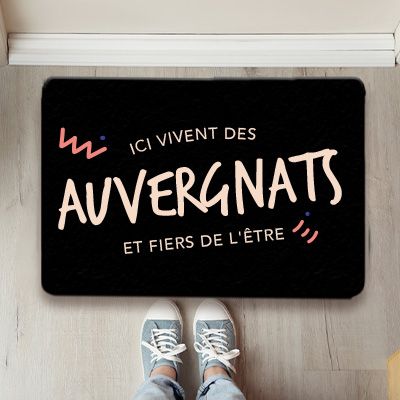 Paillasson personnalisé - Ici vivent des Auvergnats