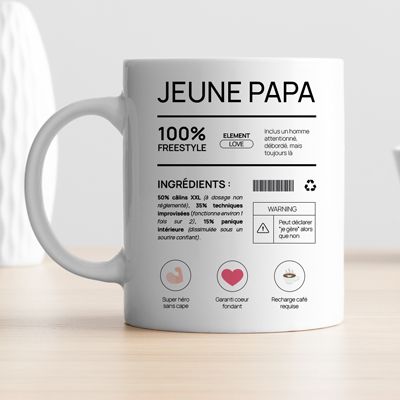 Mug personnalisé - Composition d'un jeune papa
