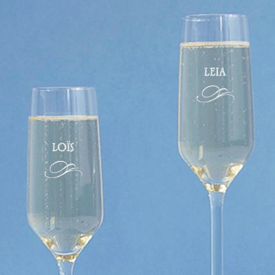 Flûtes à champagne personnalisées - Prénom