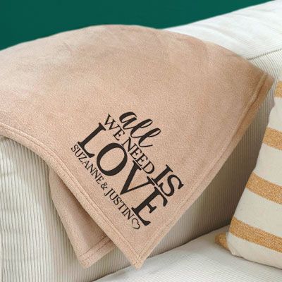Plaid personnalisé couple - All we need is love