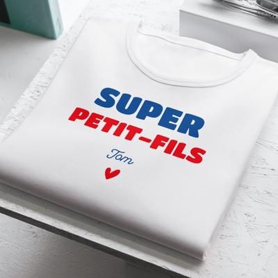 Tee shirt personnalisé homme - Super Petit-fils