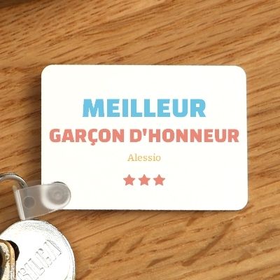 Porte-clef à personnaliser - Meilleur Garçon d'honneur