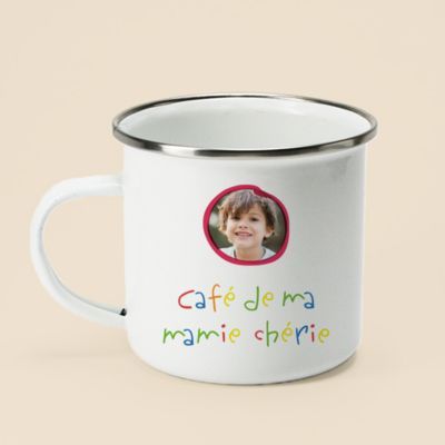 Mug émaillé personnalisé - Mots d'enfants