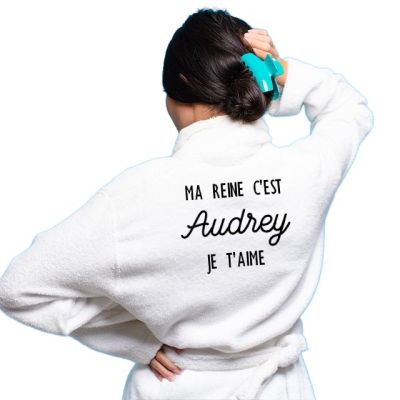 Peignoir personnalisé pour une Audrey