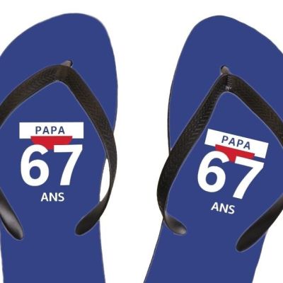 Tongs pastis  papa 67 ans