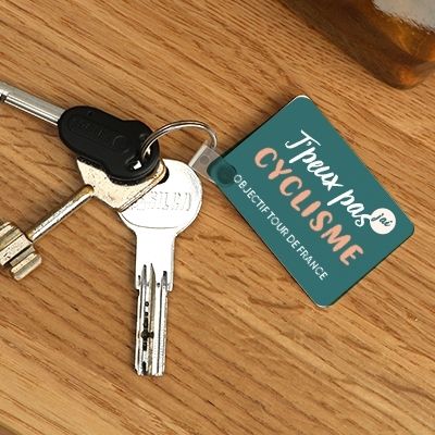 Porte clés personnalisable - J'peux pas j'ai cyclisme