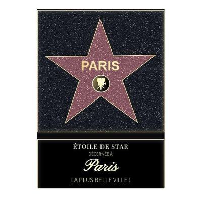 Affiche etoile de star personnalisé Paris